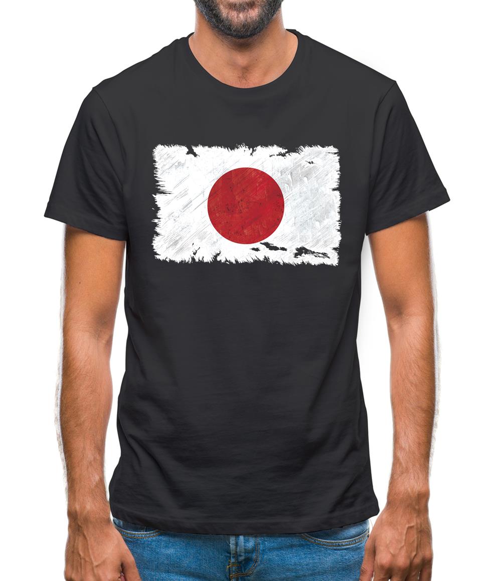 Japan Grunge Style Flag Mens T-Shirt Japan Grunge Style Flag Mens T-Shirt