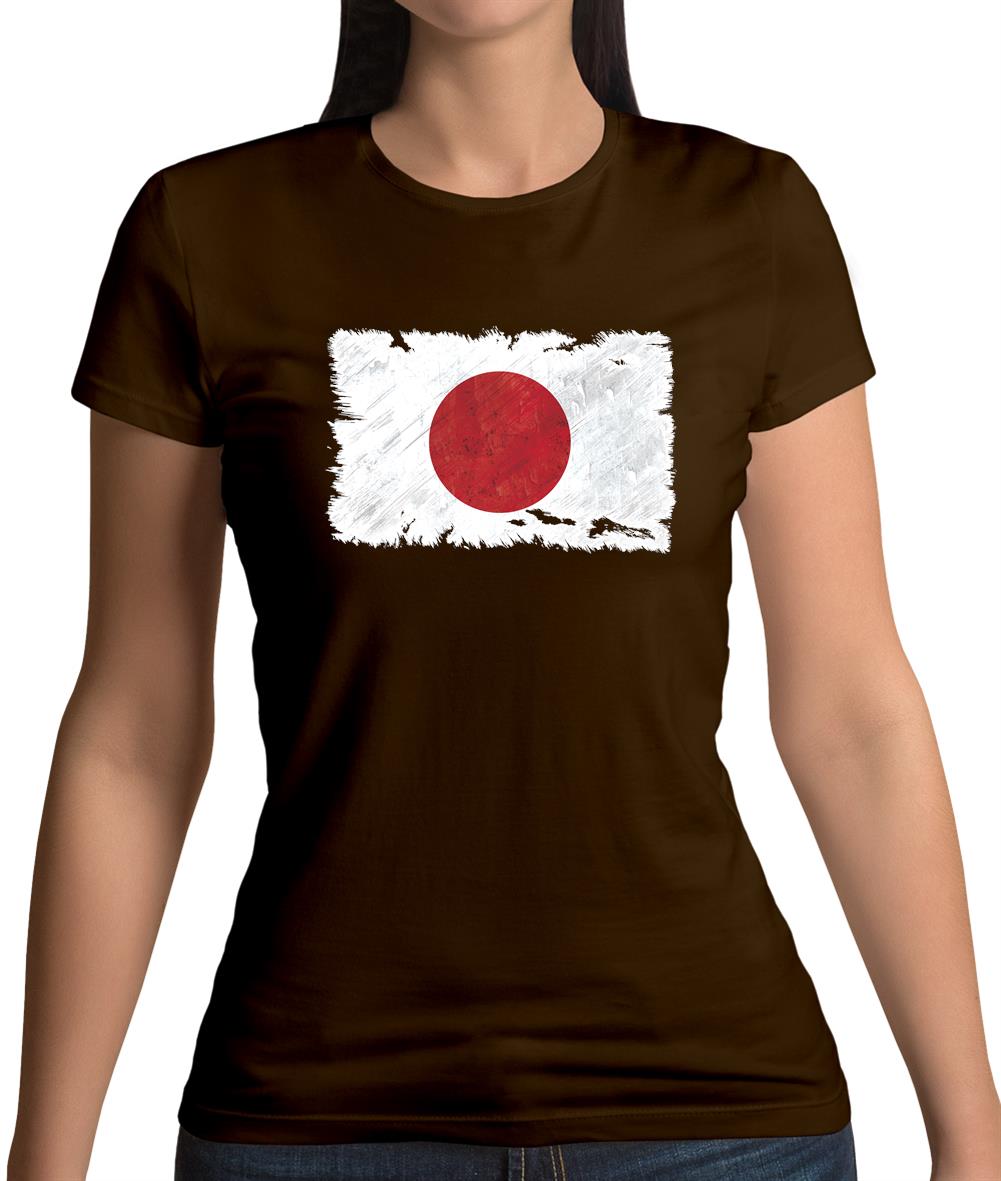 Japan Grunge Style Flag Womens T-Shirt Japan Grunge Style Flag Womens T-Shirt