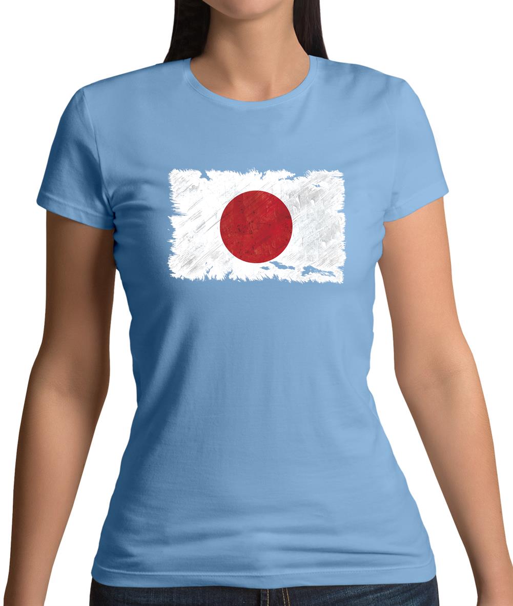 Japan Grunge Style Flag Womens T-Shirt Japan Grunge Style Flag Womens T-Shirt