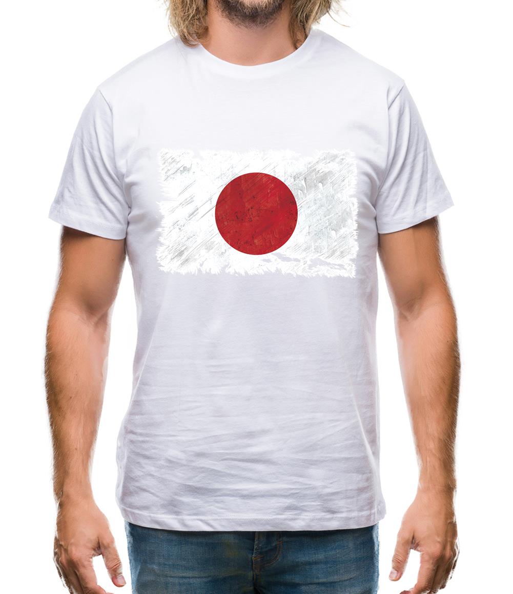 Japan Grunge Style Flag Mens T-Shirt Japan Grunge Style Flag Mens T-Shirt