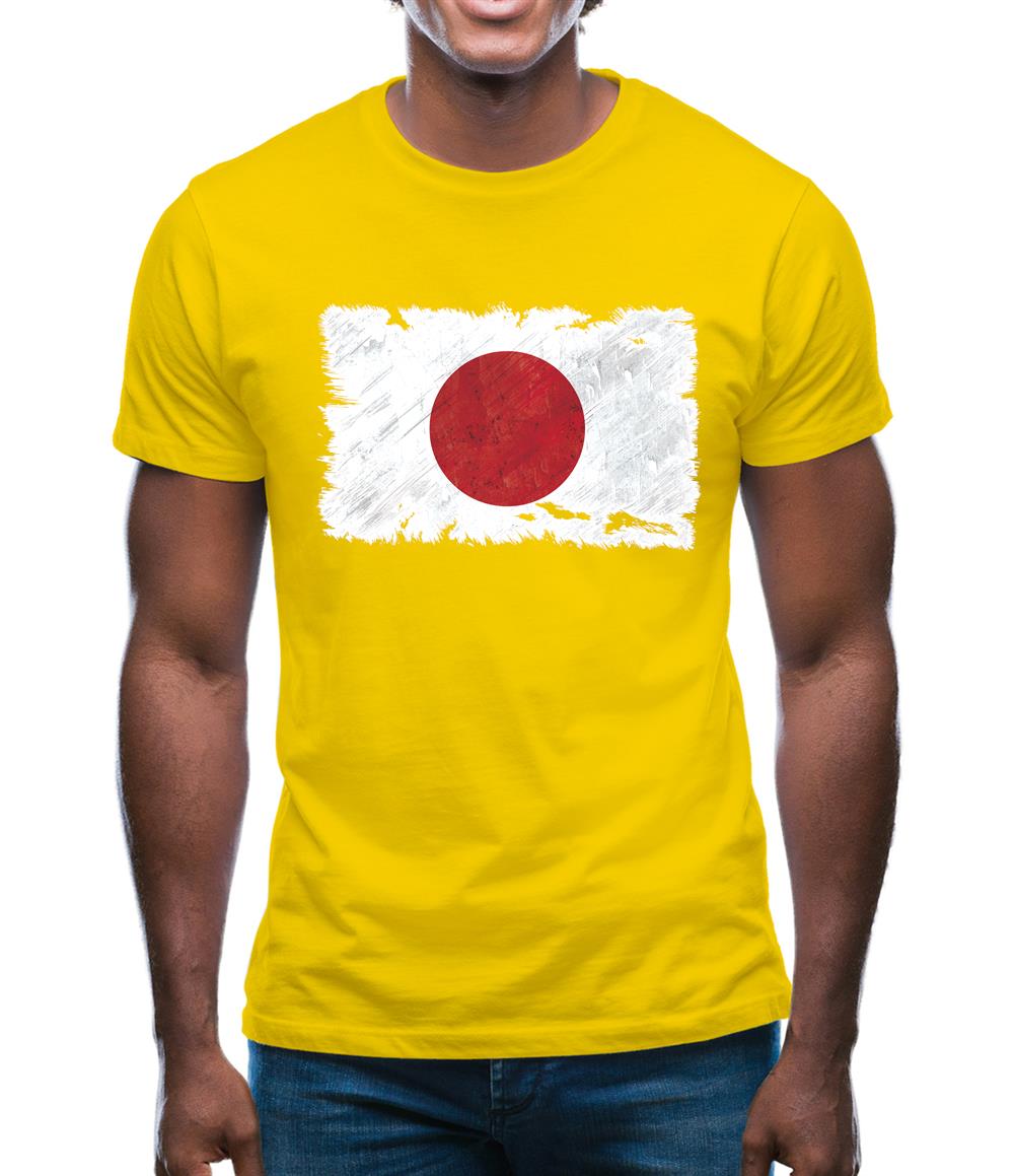 Japan Grunge Style Flag Mens T-Shirt Japan Grunge Style Flag Mens T-Shirt