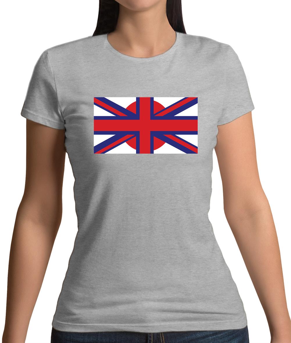 Japanese Union Jack Flag Womens T-Shirt Japanese Union Jack Flag Womens T-Shirt