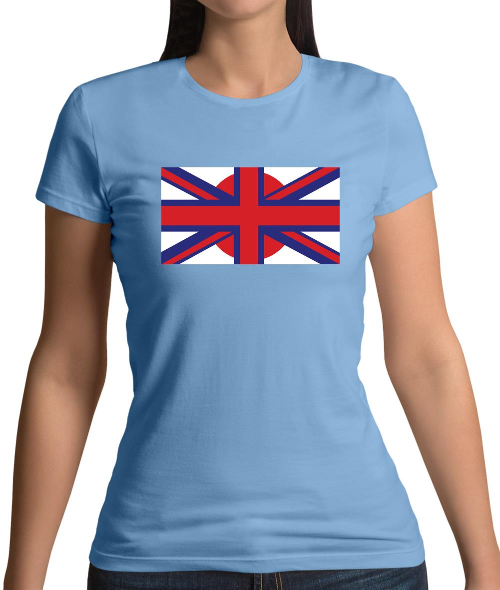 Japanese Union Jack Flag Womens T-Shirt Japanese Union Jack Flag Womens T-Shirt