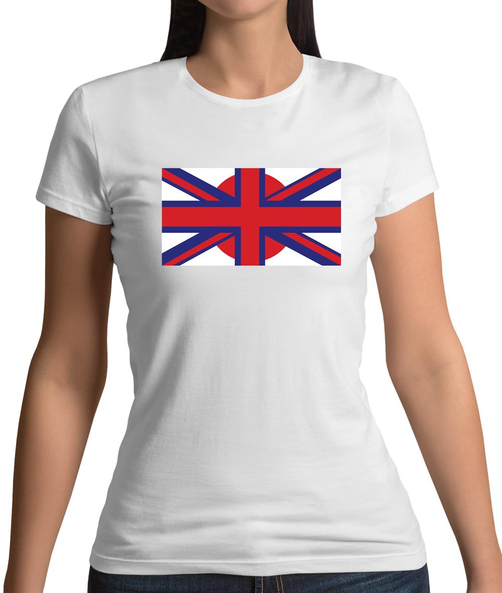 Japanese Union Jack Flag Womens T-Shirt Japanese Union Jack Flag Womens T-Shirt