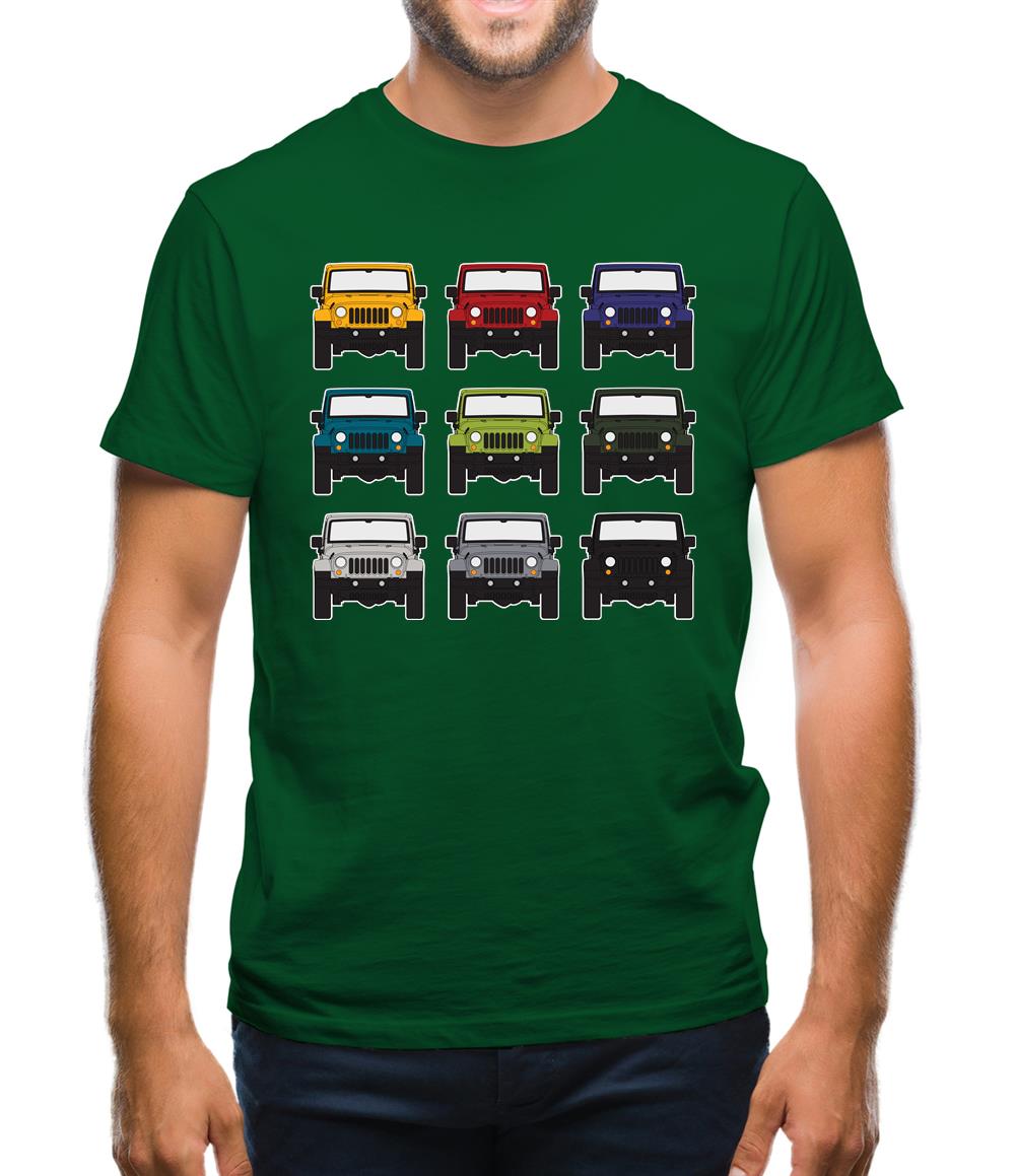 Jw 9 Colour Car Grid Mens T-Shirt Jw 9 Colour Car Grid Mens T-Shirt