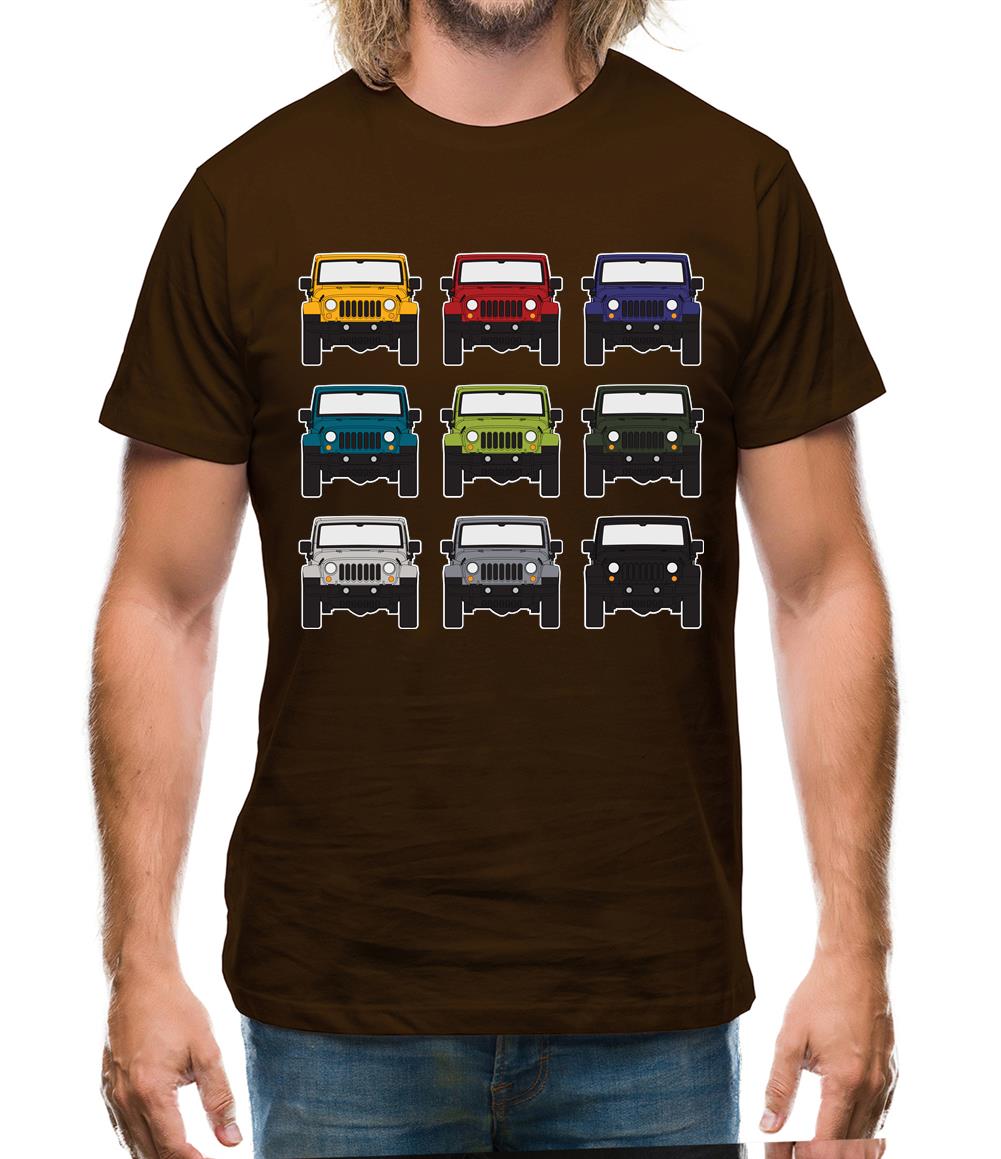 Jw 9 Colour Car Grid Mens T-Shirt Jw 9 Colour Car Grid Mens T-Shirt