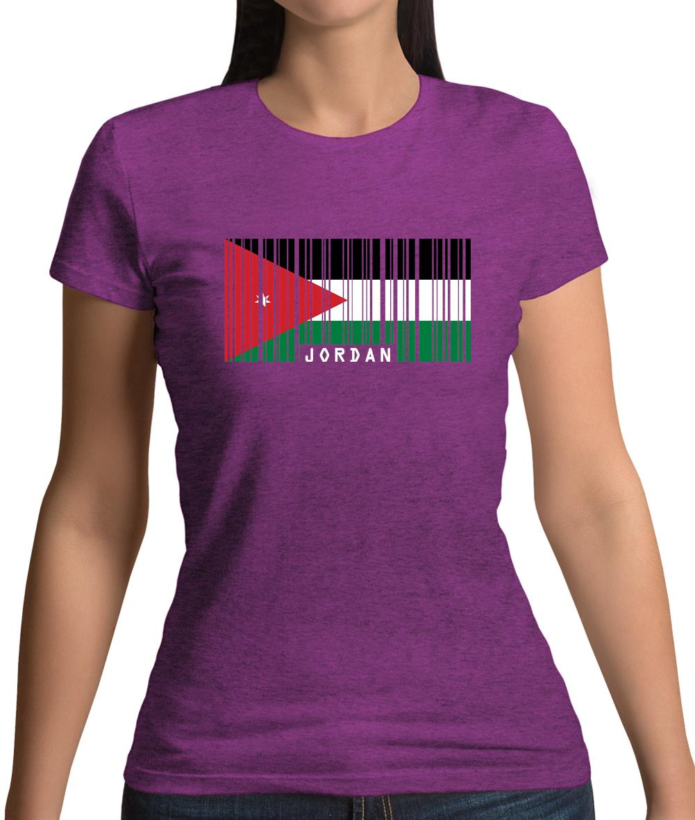 Jordan Barcode Style Flag Womens T-Shirt Jordan Barcode Style Flag Womens T-Shirt