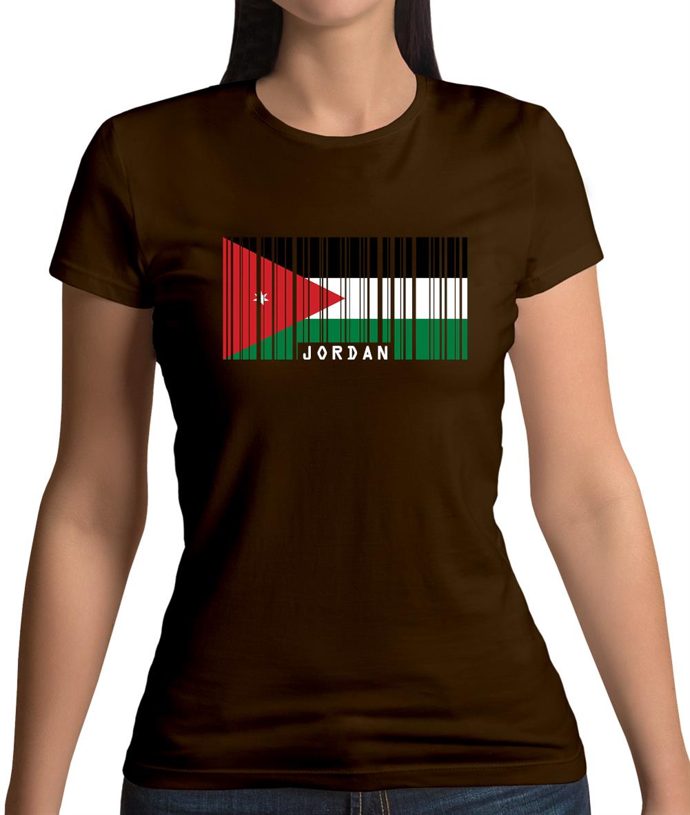 Jordan Barcode Style Flag Womens T-Shirt Jordan Barcode Style Flag Womens T-Shirt