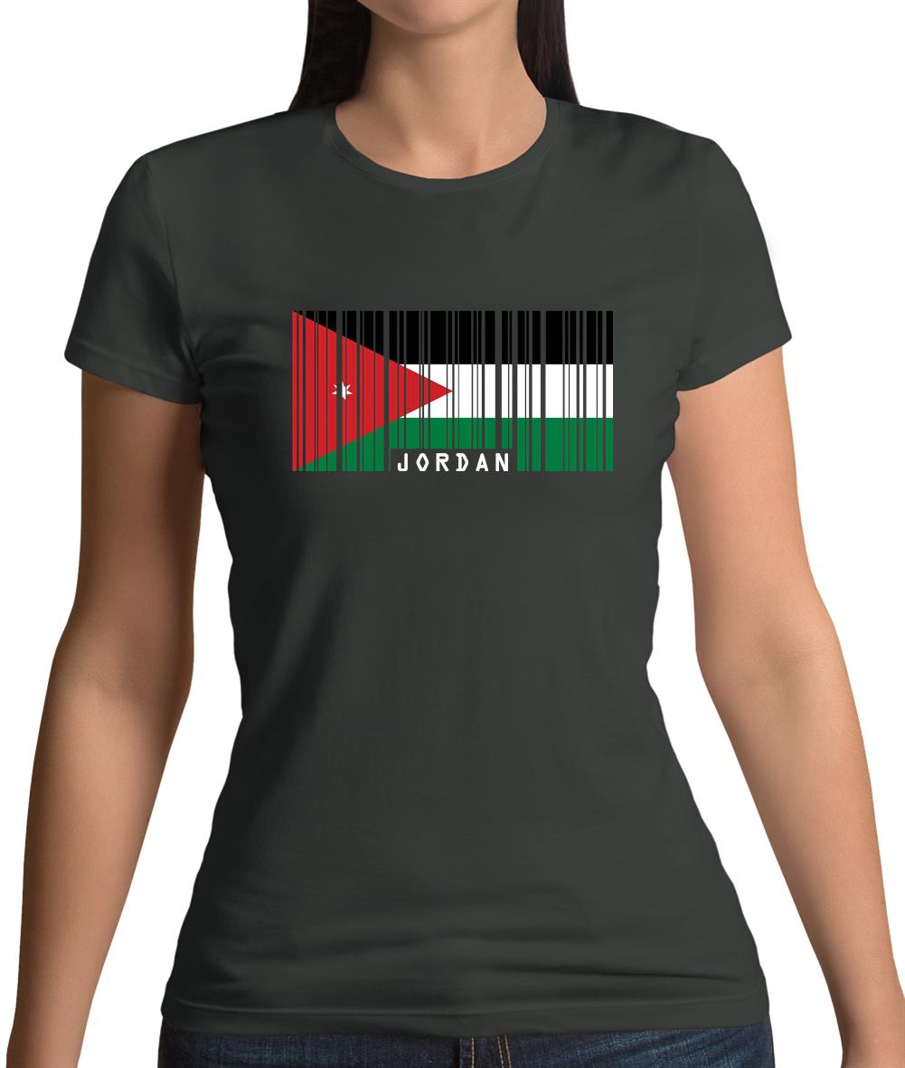 Jordan Barcode Style Flag Womens T-Shirt Jordan Barcode Style Flag Womens T-Shirt