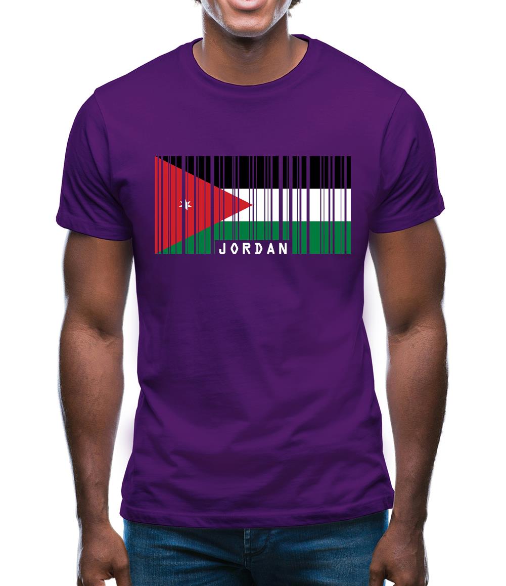 Jordan Barcode Style Flag Mens T-Shirt Jordan Barcode Style Flag Mens T-Shirt