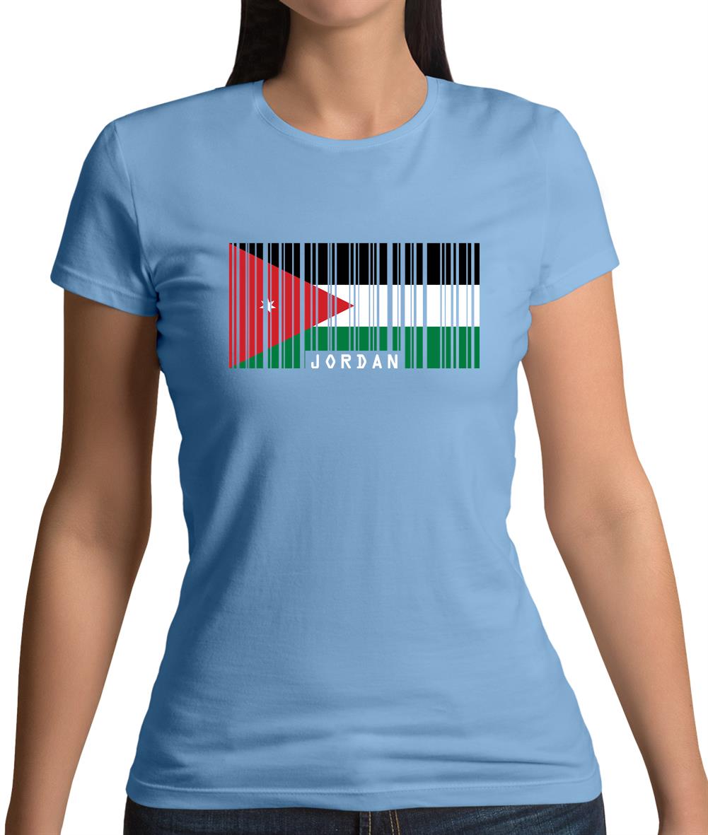 Jordan Barcode Style Flag Womens T-Shirt Jordan Barcode Style Flag Womens T-Shirt