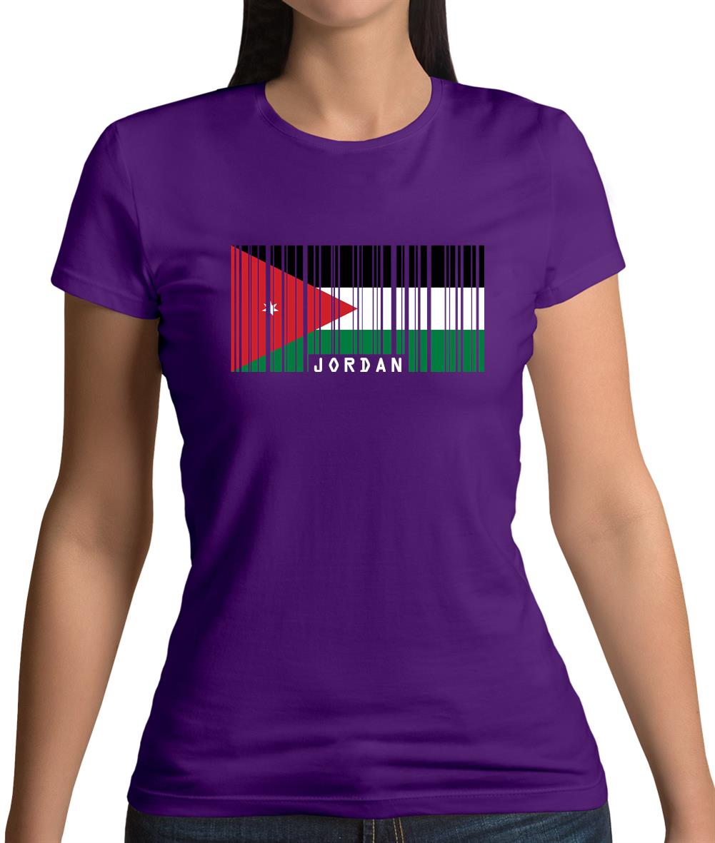 Jordan Barcode Style Flag Womens T-Shirt Jordan Barcode Style Flag Womens T-Shirt