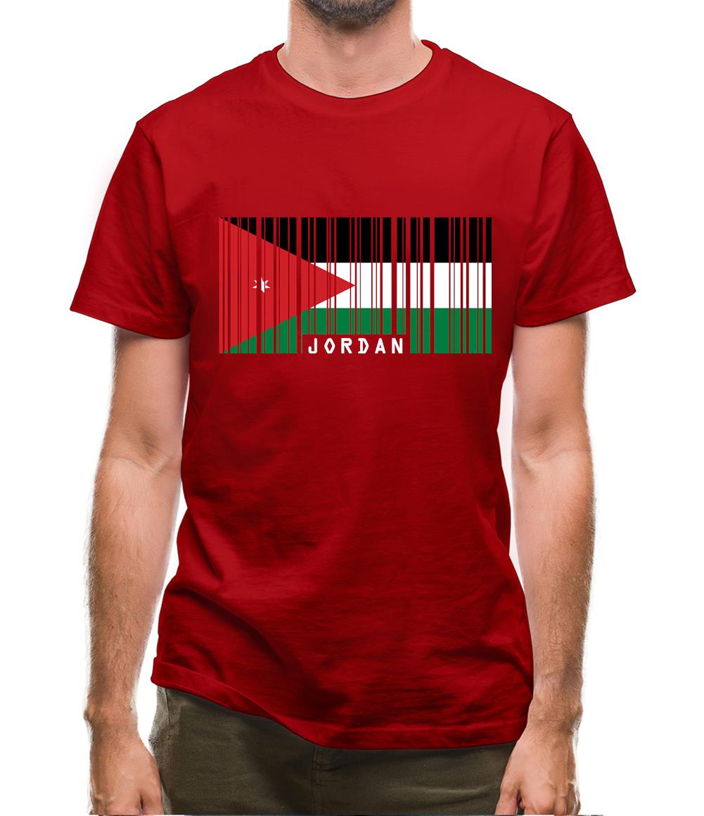 Jordan Barcode Style Flag Mens T-Shirt Jordan Barcode Style Flag Mens T-Shirt