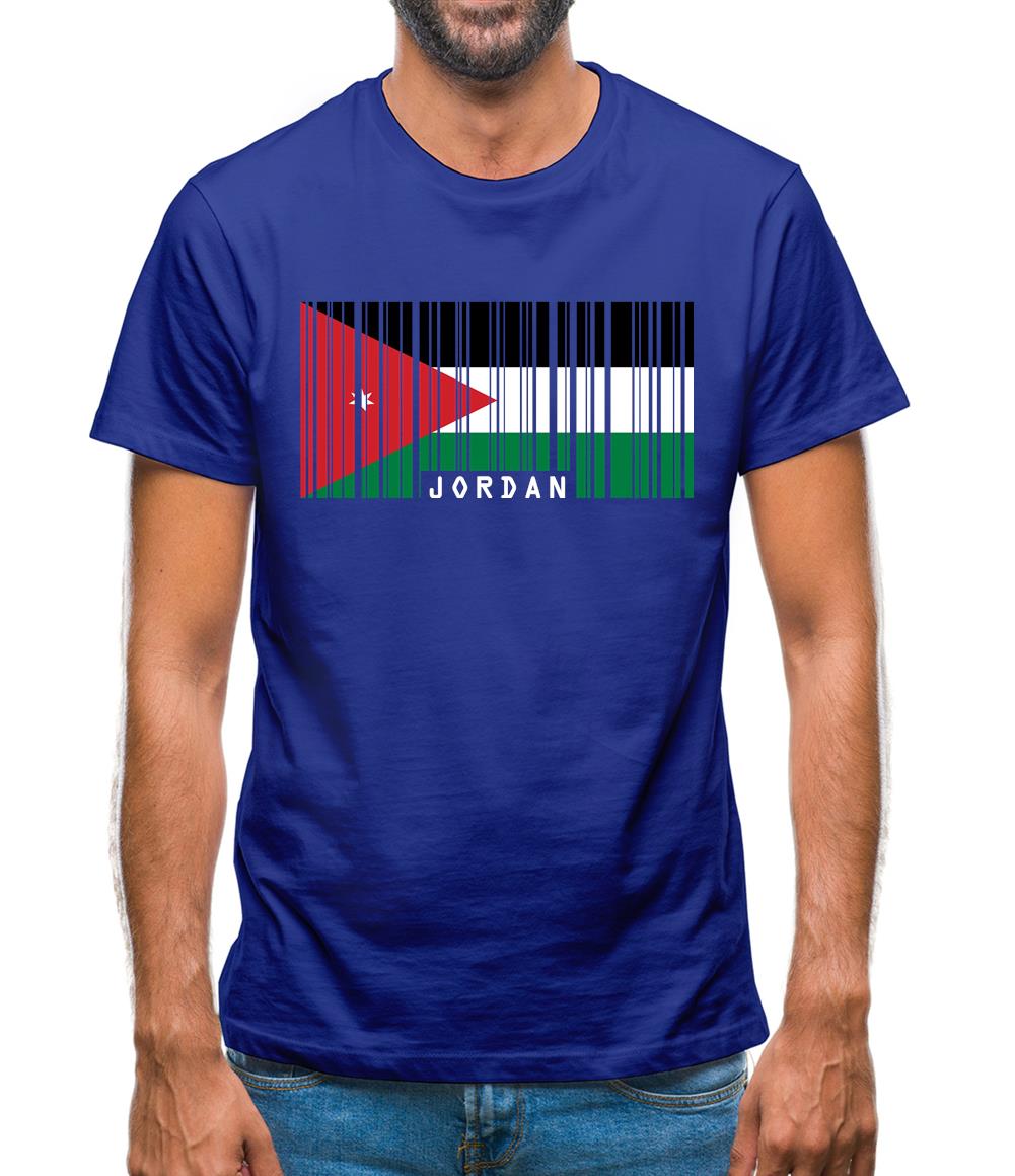 Jordan Barcode Style Flag Mens T-Shirt Jordan Barcode Style Flag Mens T-Shirt
