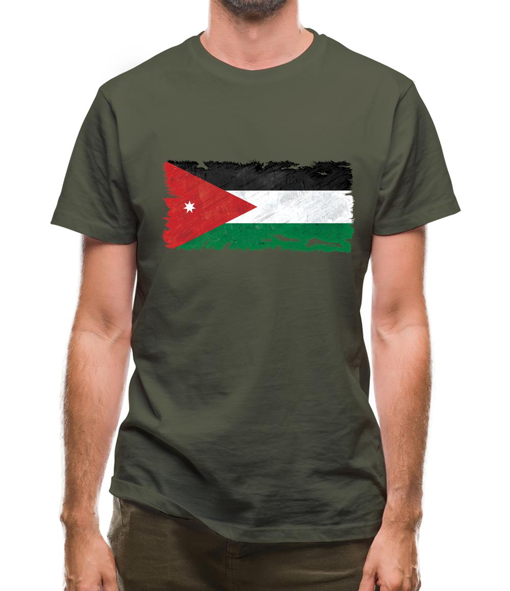 Jordan Grunge Style Flag Mens T-Shirt Jordan Grunge Style Flag Mens T-Shirt