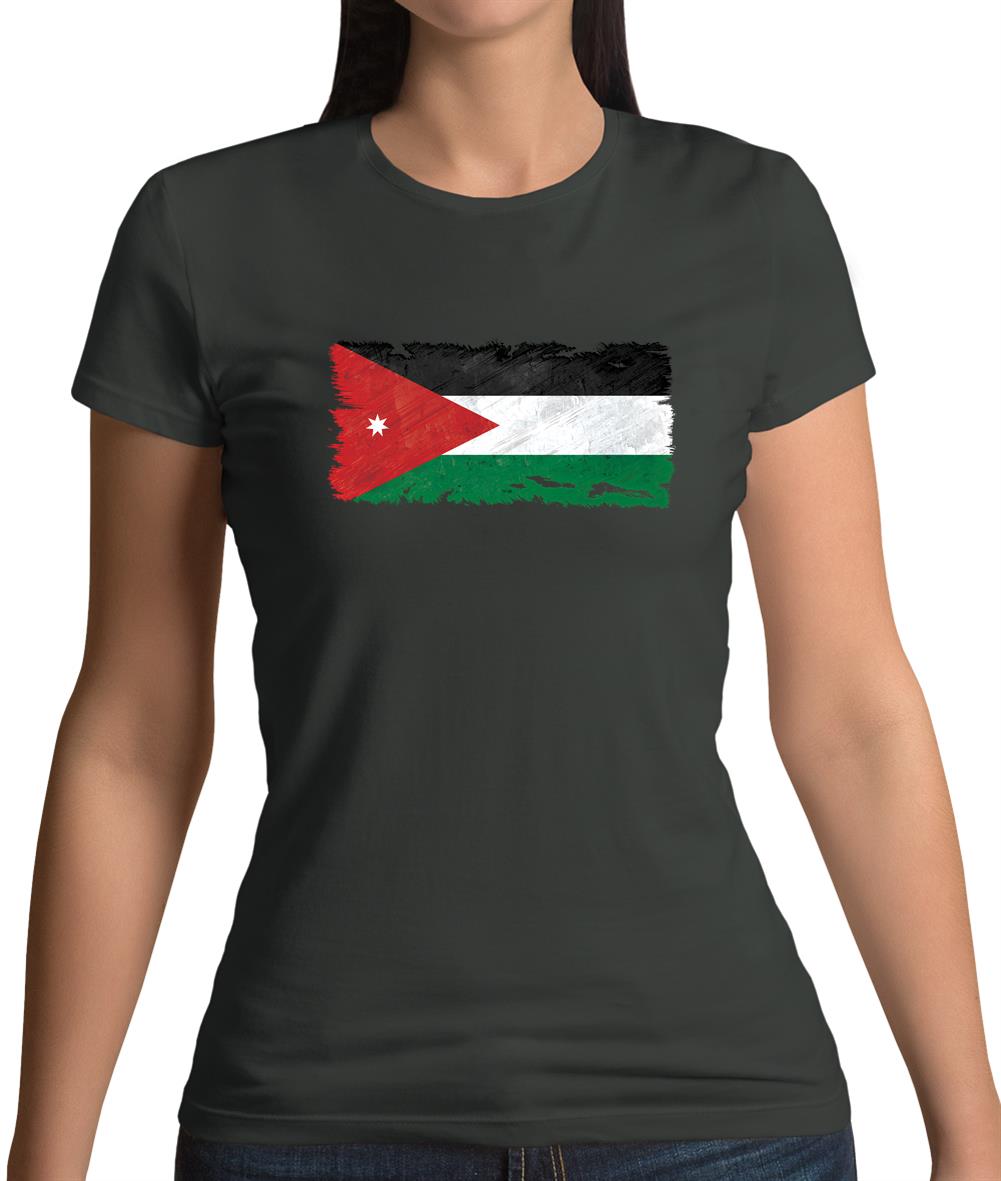 Jordan Grunge Style Flag Womens T-Shirt Jordan Grunge Style Flag Womens T-Shirt