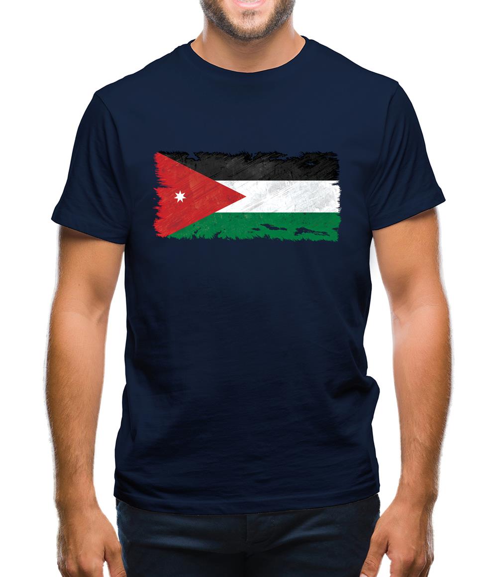 Jordan Grunge Style Flag Mens T-Shirt Jordan Grunge Style Flag Mens T-Shirt