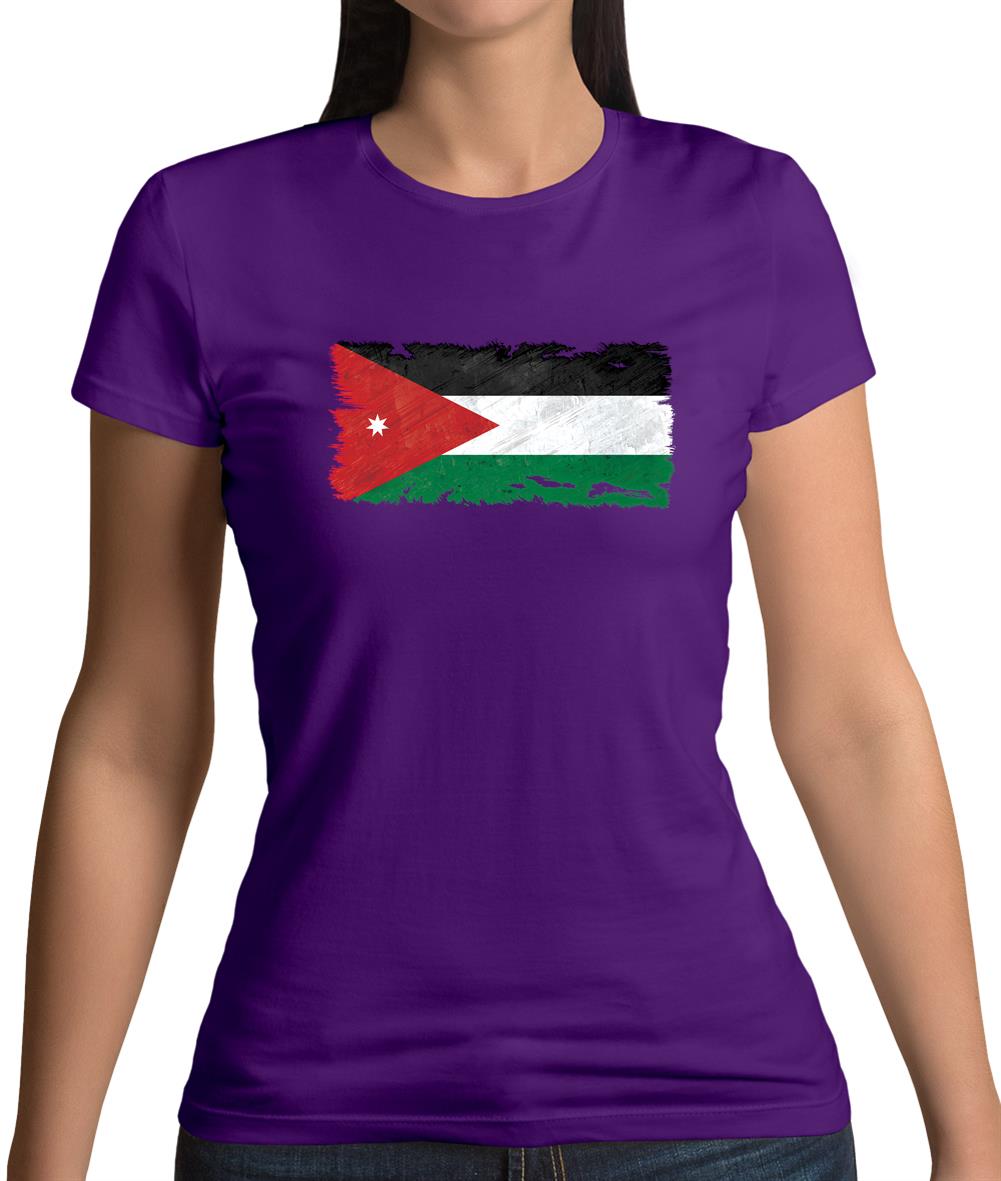 Jordan Grunge Style Flag Womens T-Shirt Jordan Grunge Style Flag Womens T-Shirt