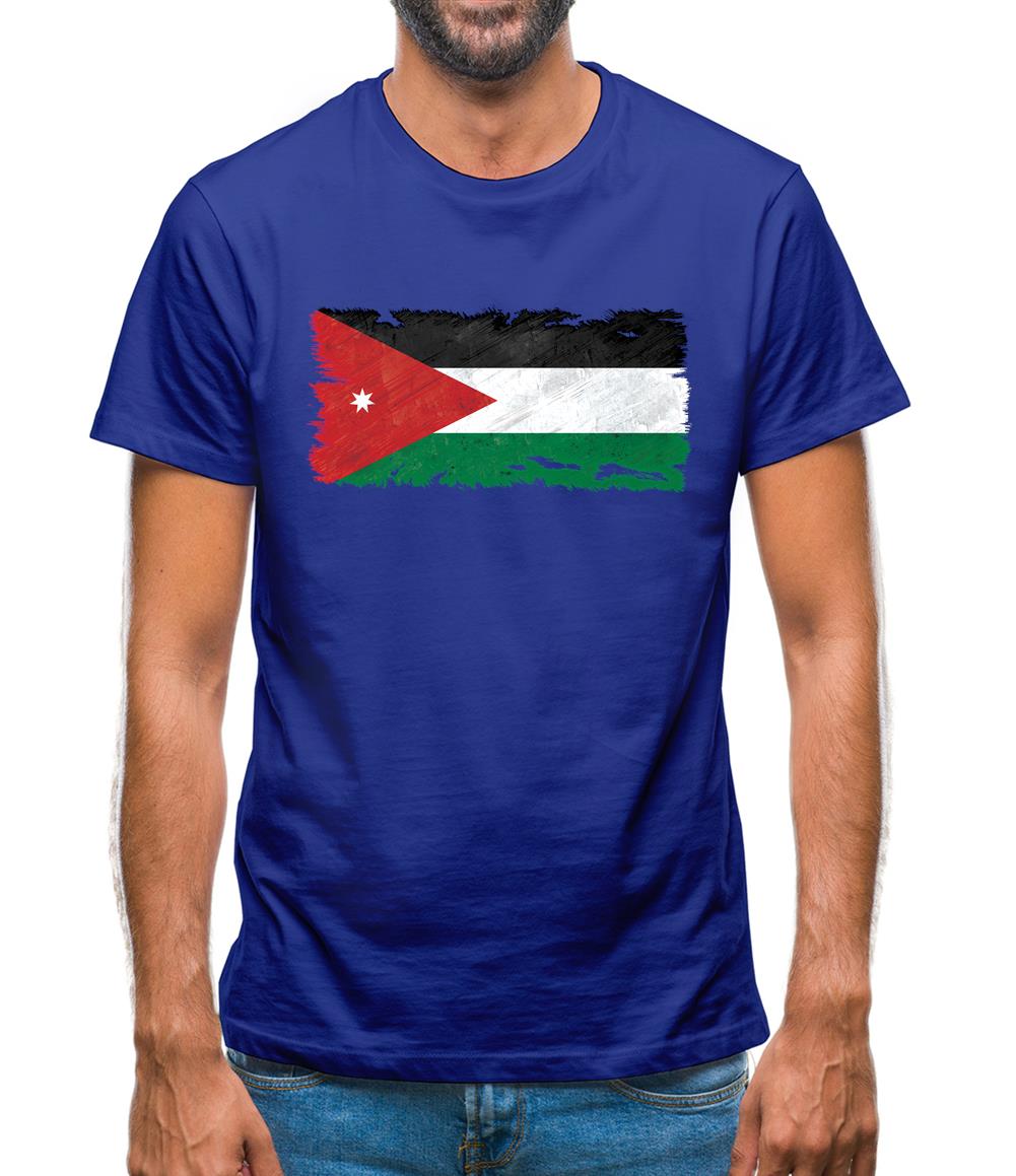 Jordan Grunge Style Flag Mens T-Shirt Jordan Grunge Style Flag Mens T-Shirt