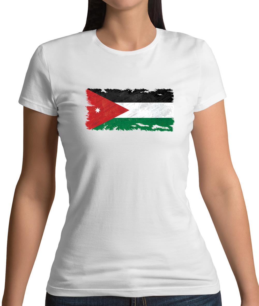 Jordan Grunge Style Flag Womens T-Shirt Jordan Grunge Style Flag Womens T-Shirt