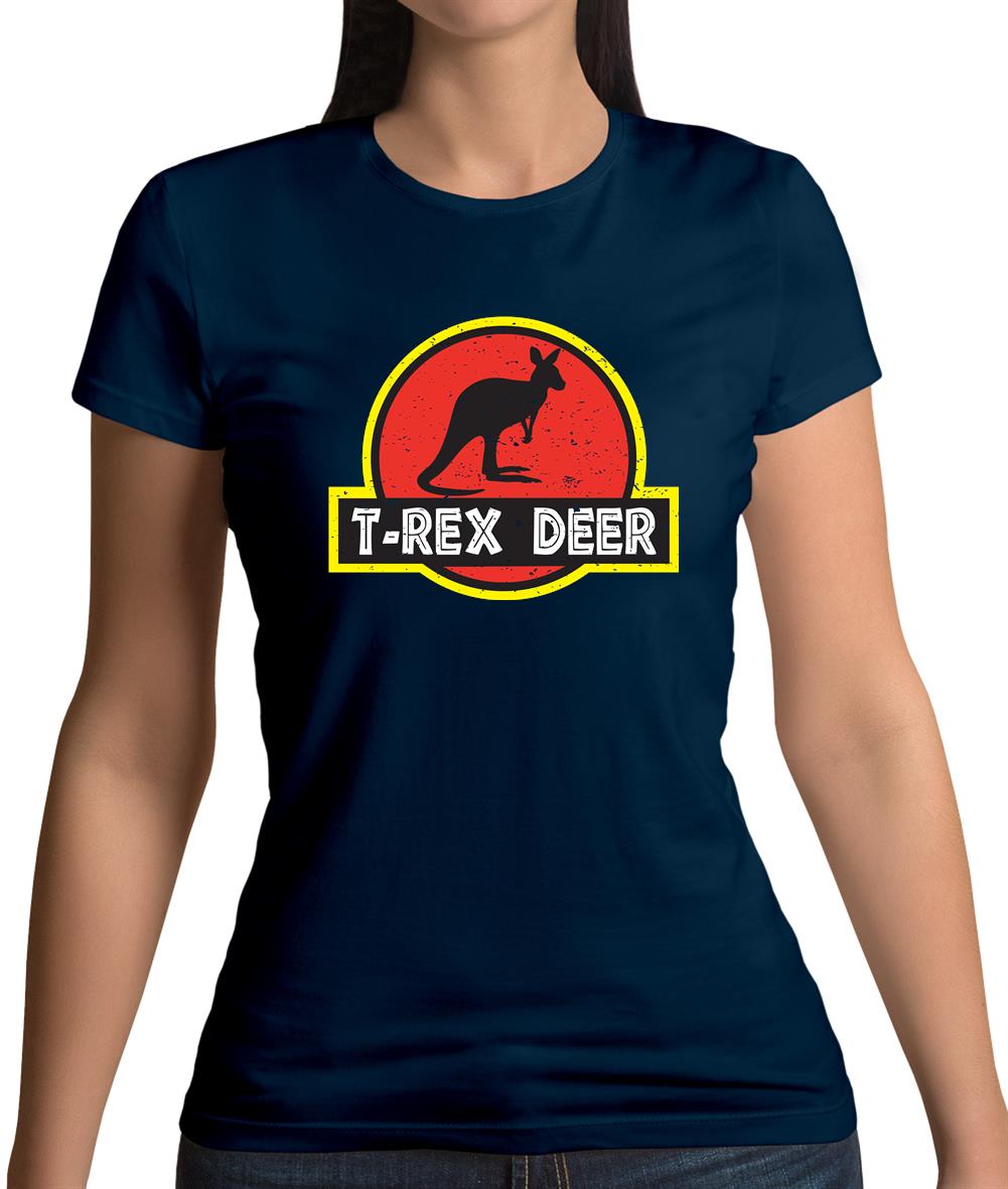 T-Rex Deer Womens T-Shirt T-Rex Deer Womens T-Shirt