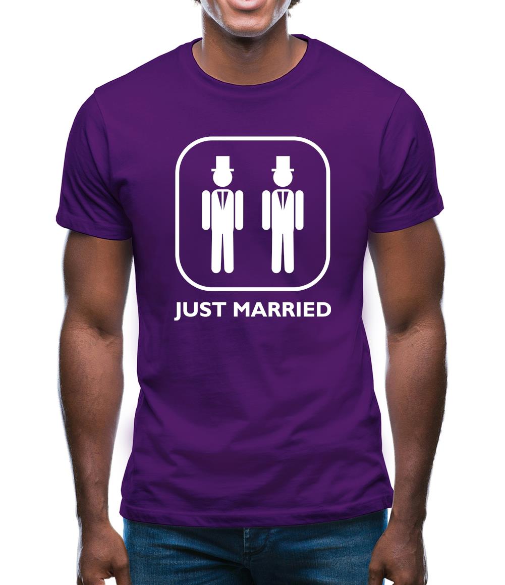 Just Married (Groom And Groom) Mens T-Shirt Just Married (Groom And Groom) Mens T-Shirt