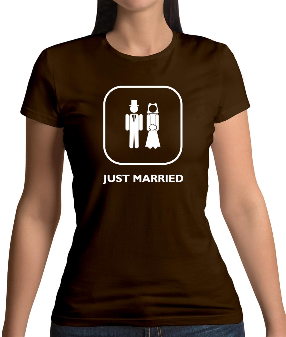 Just Married Bride & Groom Womens T-Shirt Just Married Bride & Groom Womens T-Shirt