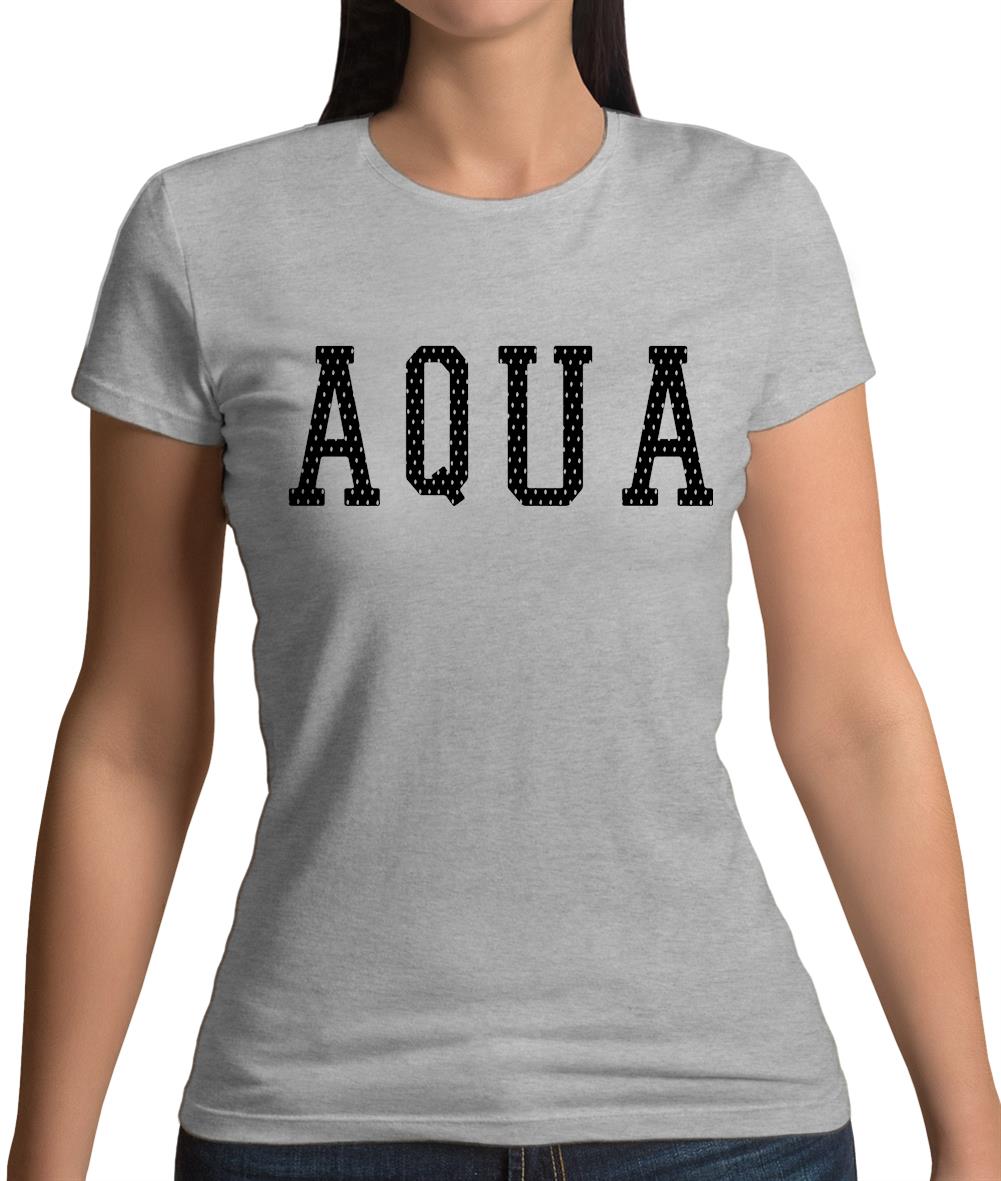 Justcie Aqua College Style Womens T-Shirt Justcie Aqua College Style Womens T-Shirt