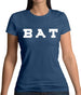 Justcie Bat College Style Womens T-Shirt Justcie Bat College Style Womens T-Shirt