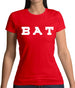 Justcie Bat College Style Womens T-Shirt Justcie Bat College Style Womens T-Shirt