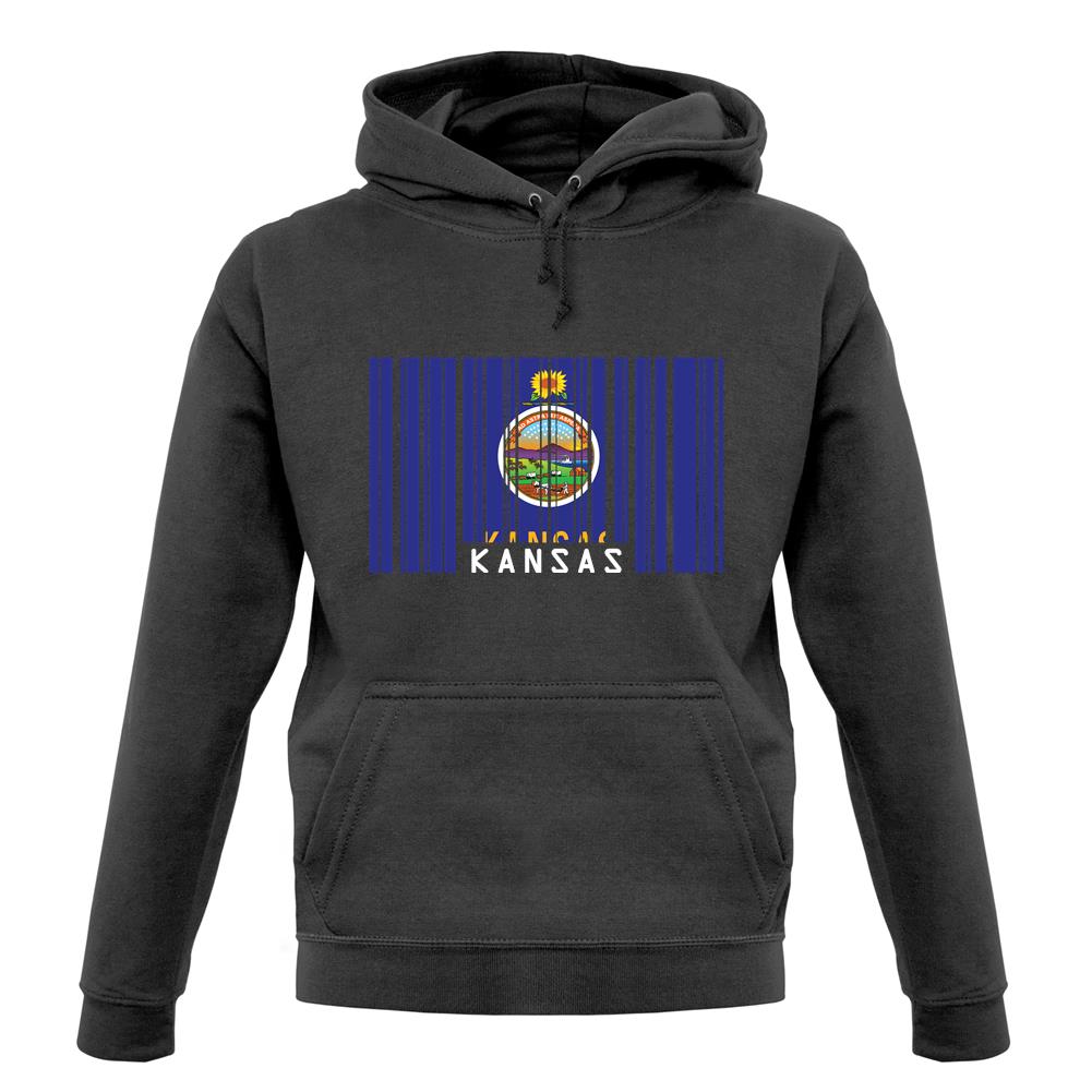 Kansas Barcode Style Flag unisex hoodie Kansas Barcode Style Flag unisex hoodie