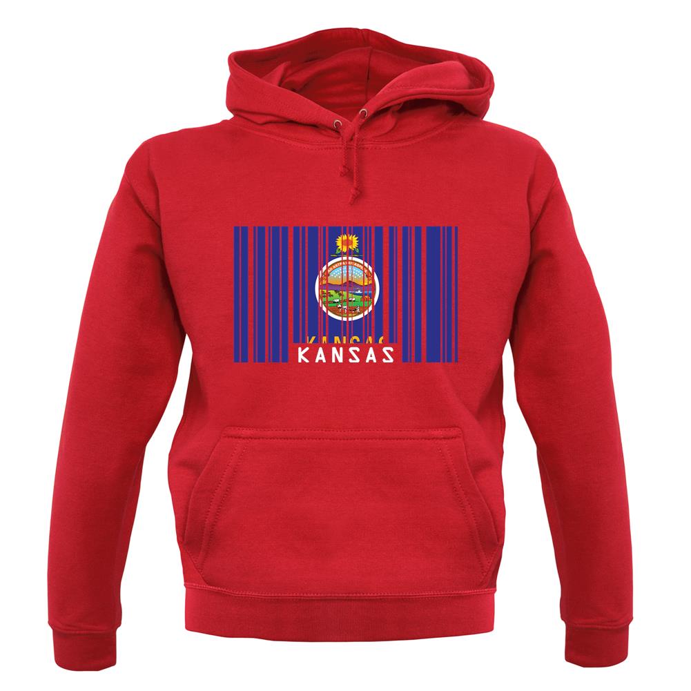 Kansas Barcode Style Flag unisex hoodie Kansas Barcode Style Flag unisex hoodie