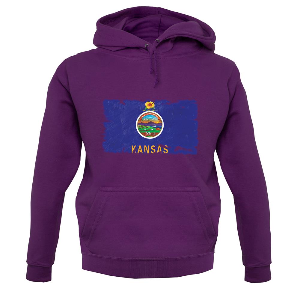 Kansas Grunge Style Flag unisex hoodie Kansas Grunge Style Flag unisex hoodie