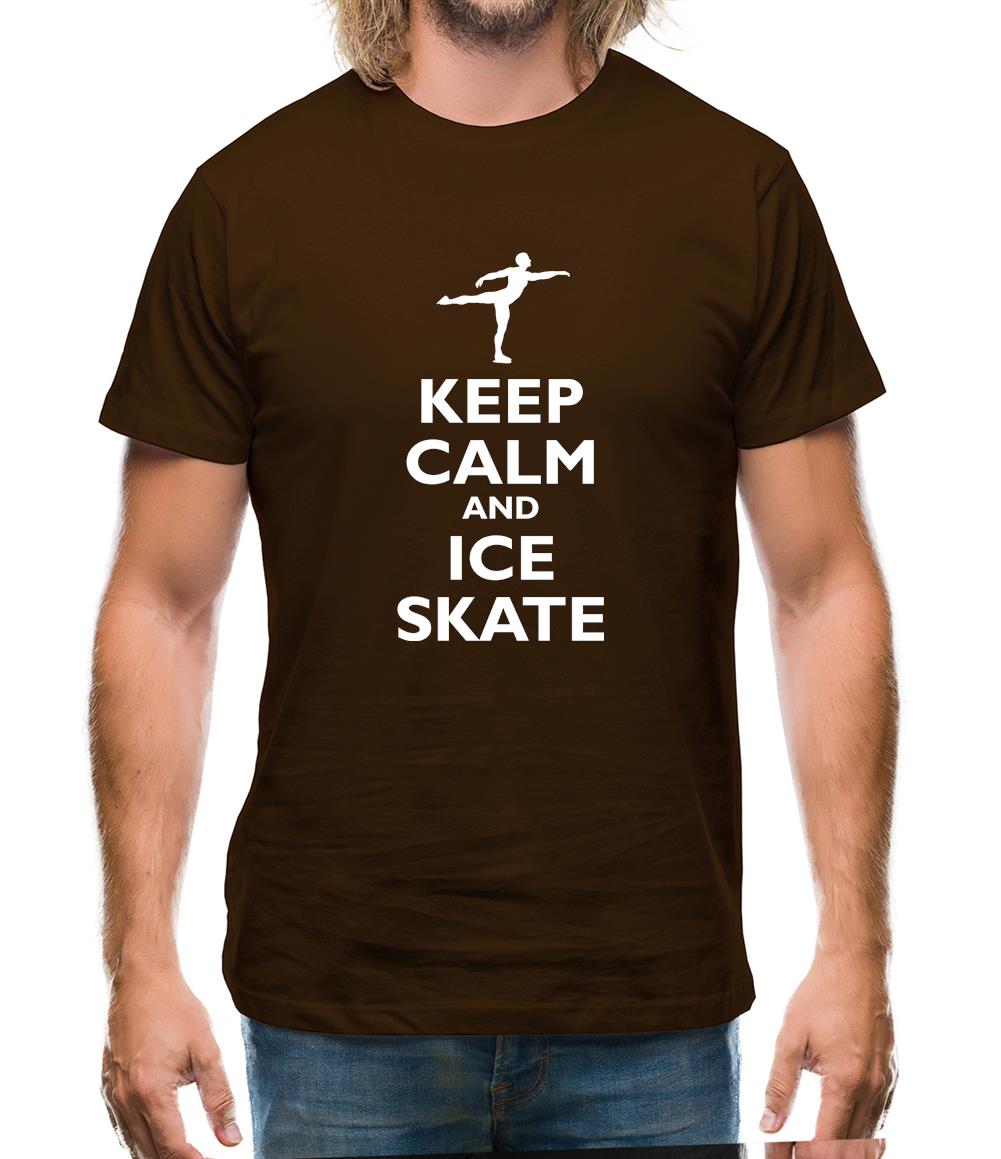Keep Calm And Ice Skate Mens T-Shirt Keep Calm And Ice Skate Mens T-Shirt