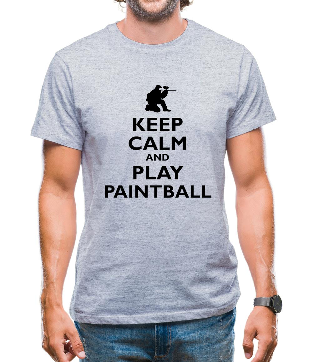 Keep Calm And Play Paintball Mens T-Shirt Keep Calm And Play Paintball Mens T-Shirt