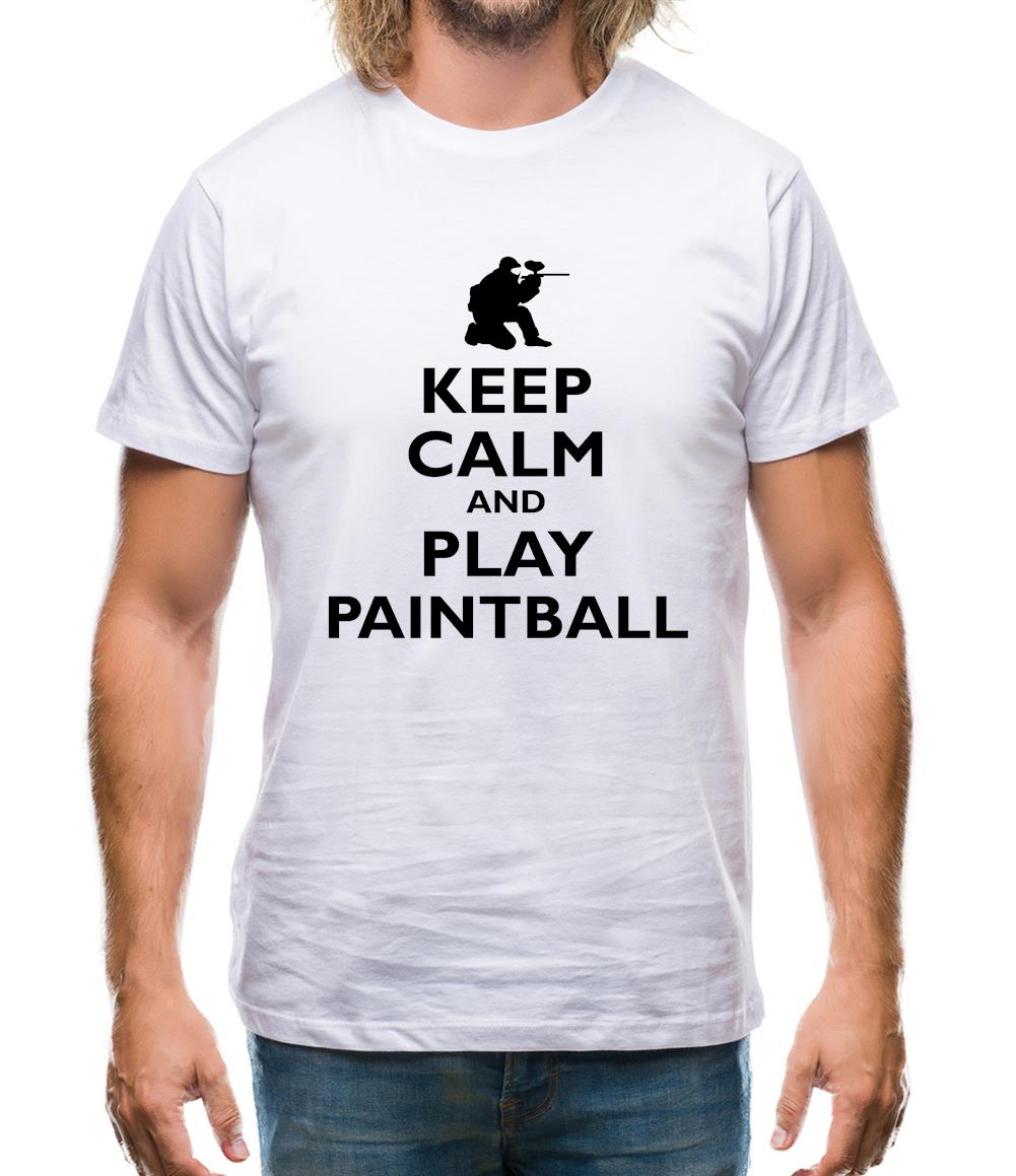 Keep Calm And Play Paintball Mens T-Shirt Keep Calm And Play Paintball Mens T-Shirt