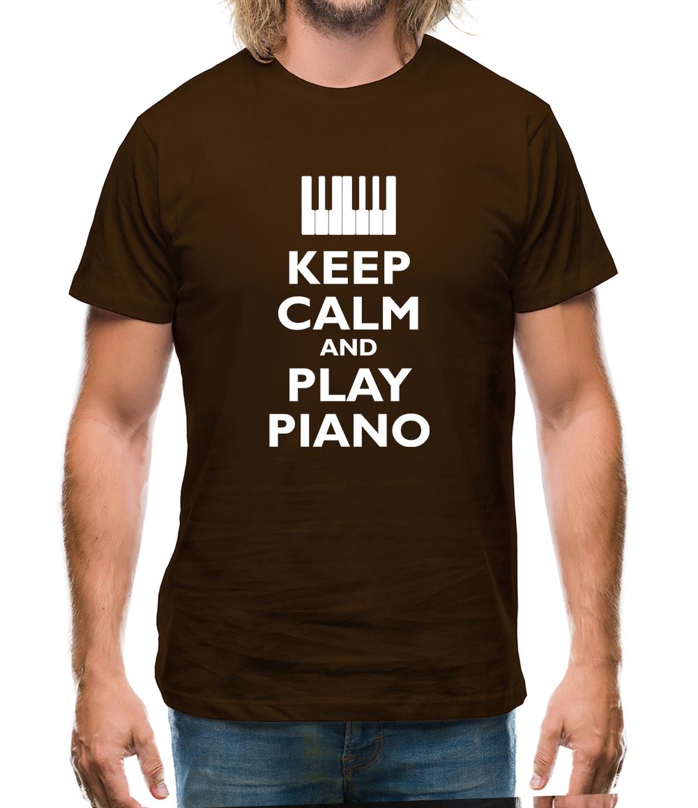 Keep Calm And Play Piano Mens T-Shirt Keep Calm And Play Piano Mens T-Shirt