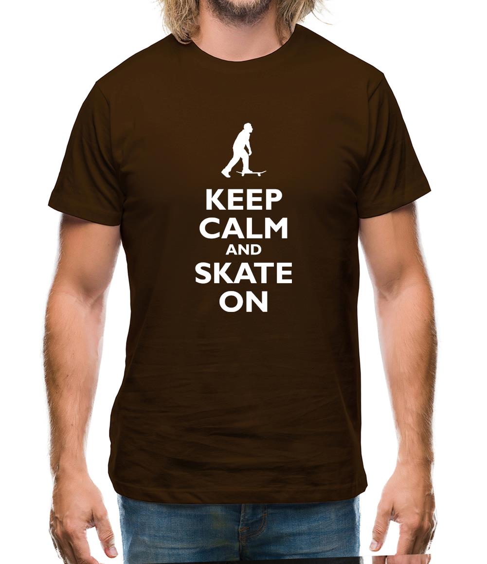 Keep Calm And Skate On Mens T-Shirt Keep Calm And Skate On Mens T-Shirt