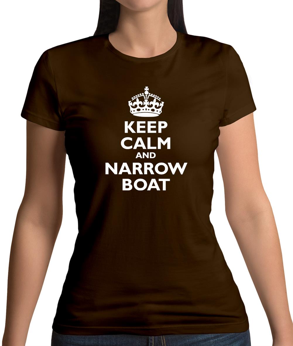 Keep Calm And Narrow Boat Womens T-Shirt Keep Calm And Narrow Boat Womens T-Shirt