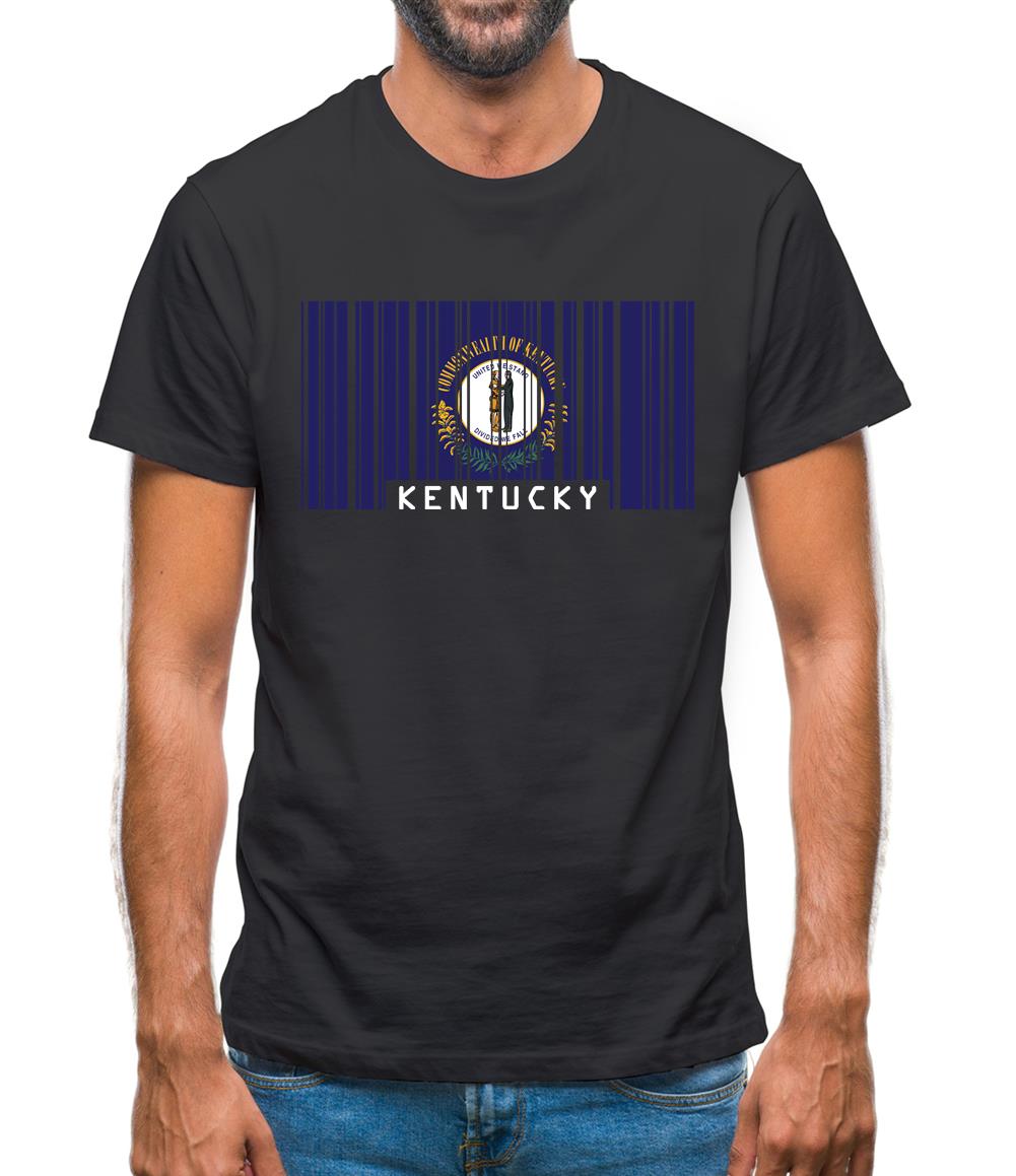 Kentucky Barcode Style Flag Mens T-Shirt Kentucky Barcode Style Flag Mens T-Shirt