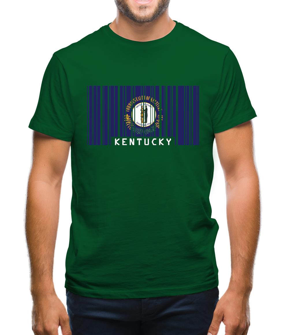 Kentucky Barcode Style Flag Mens T-Shirt Kentucky Barcode Style Flag Mens T-Shirt