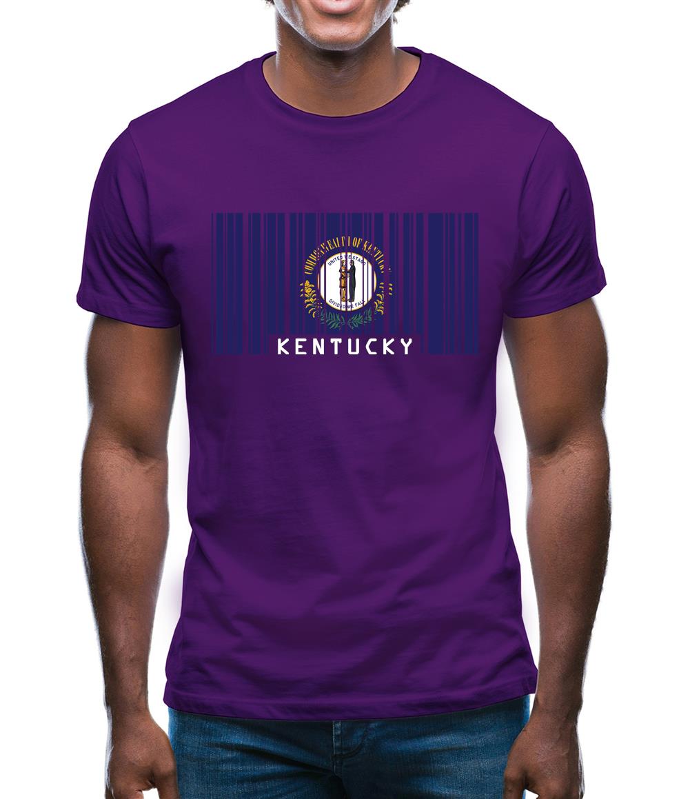 Kentucky Barcode Style Flag Mens T-Shirt Kentucky Barcode Style Flag Mens T-Shirt
