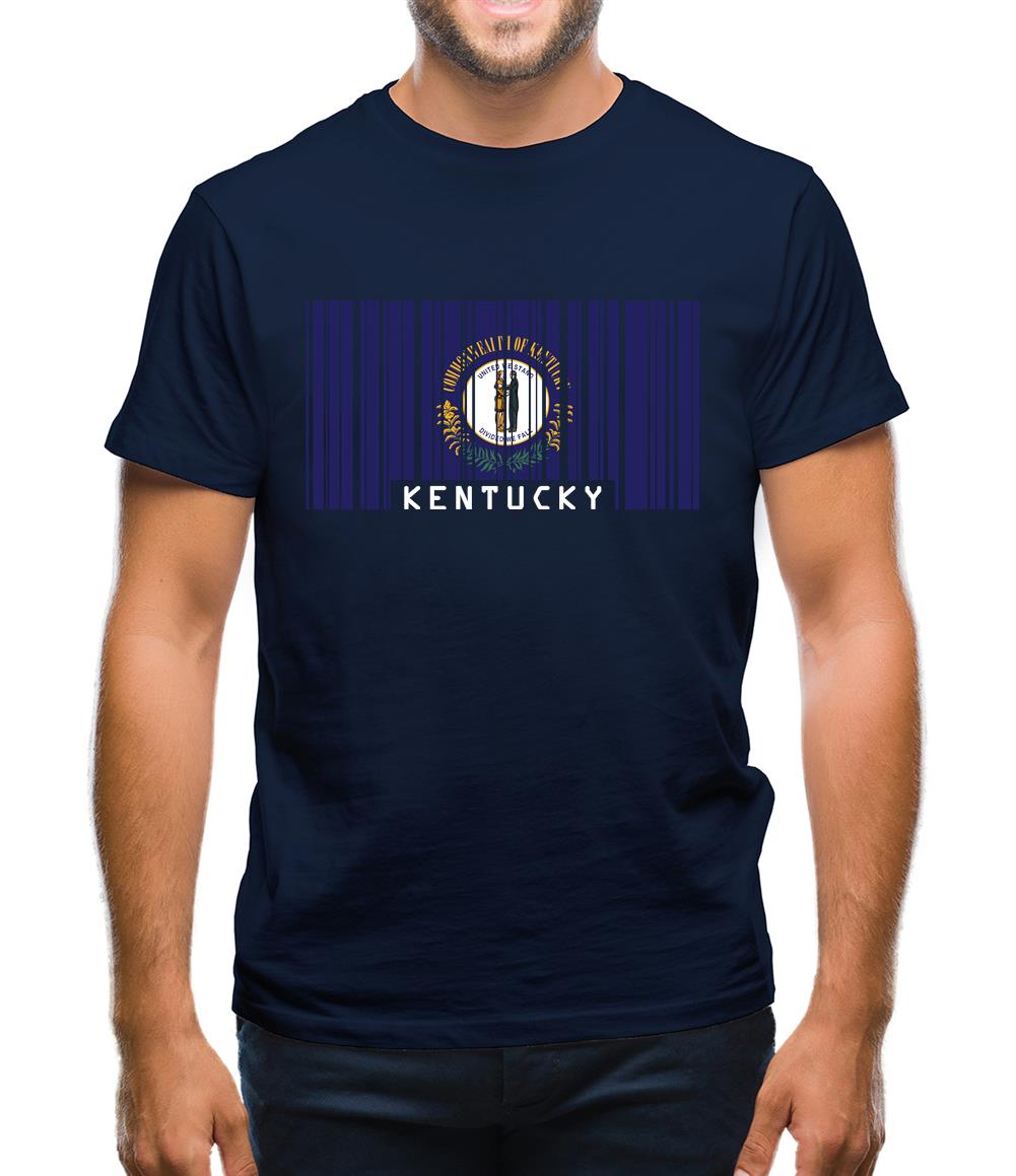 Kentucky Barcode Style Flag Mens T-Shirt Kentucky Barcode Style Flag Mens T-Shirt