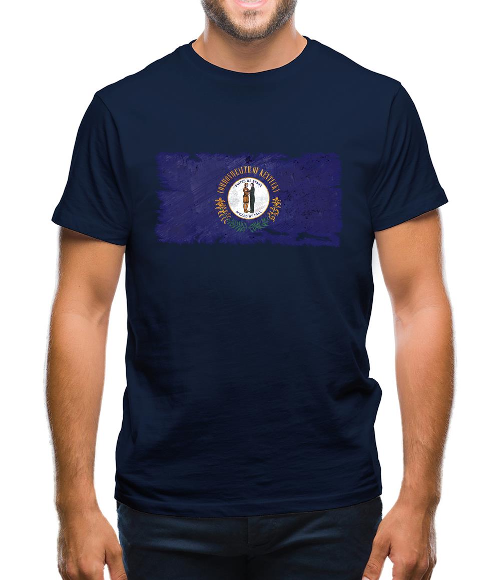 Kentucky Grunge Style Flag Mens T-Shirt Kentucky Grunge Style Flag Mens T-Shirt