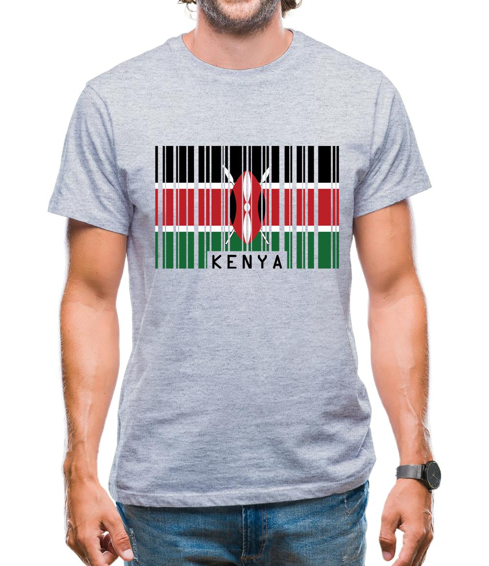 Kenya Barcode Style Flag Mens T-Shirt Kenya Barcode Style Flag Mens T-Shirt