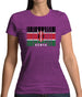 Kenya Barcode Style Flag Womens T-Shirt Kenya Barcode Style Flag Womens T-Shirt