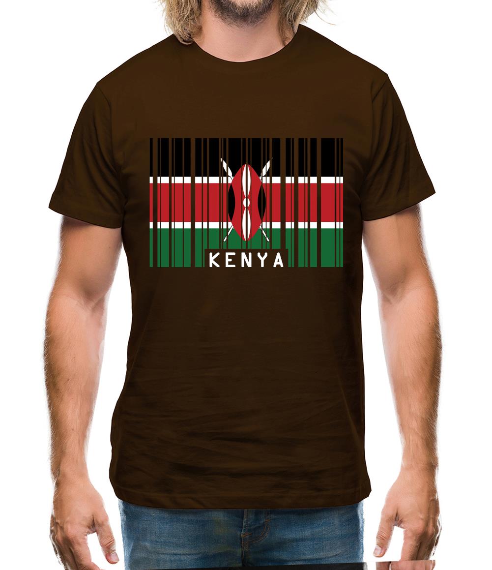 Kenya Barcode Style Flag Mens T-Shirt Kenya Barcode Style Flag Mens T-Shirt