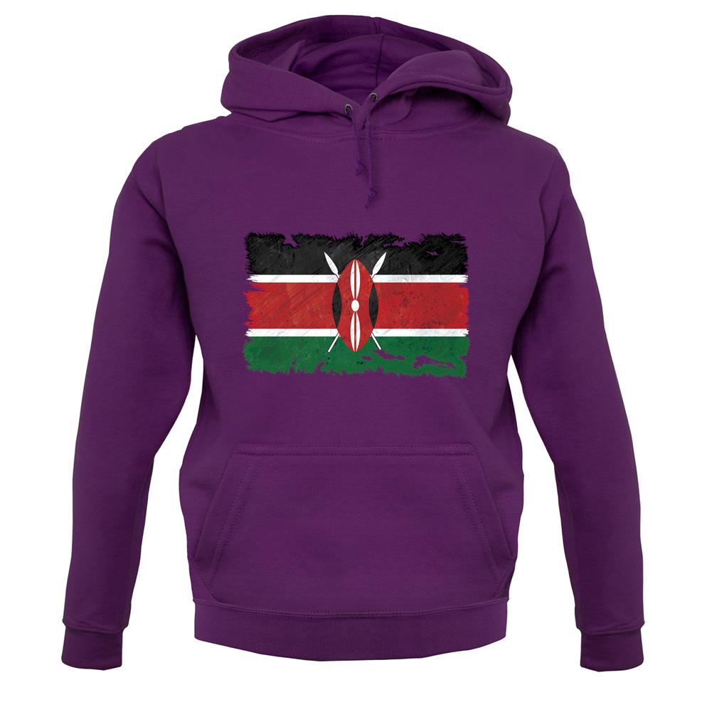 Kenya Grunge Style Flag unisex hoodie Kenya Grunge Style Flag unisex hoodie