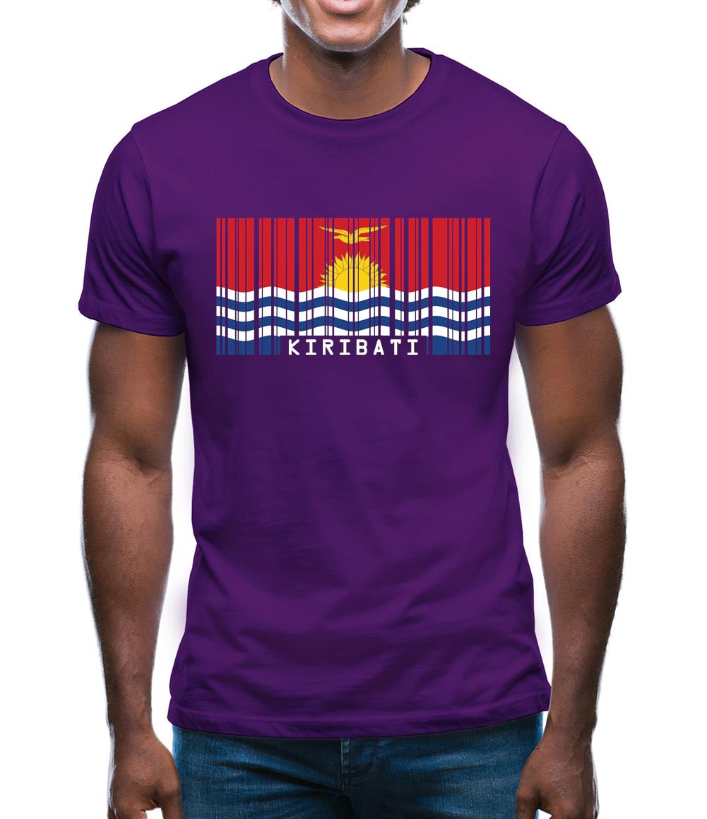 Kiribati Barcode Style Flag Mens T-Shirt Kiribati Barcode Style Flag Mens T-Shirt