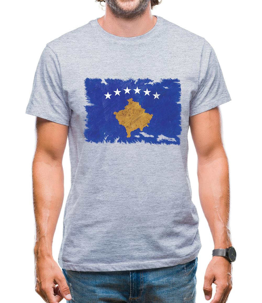 Kosovo Grunge Style Flag Mens T-Shirt Kosovo Grunge Style Flag Mens T-Shirt